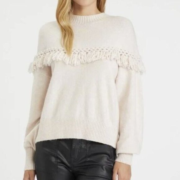 Sanctuary Cream Sweater with Tassels size Medium - Picture 3 of 13